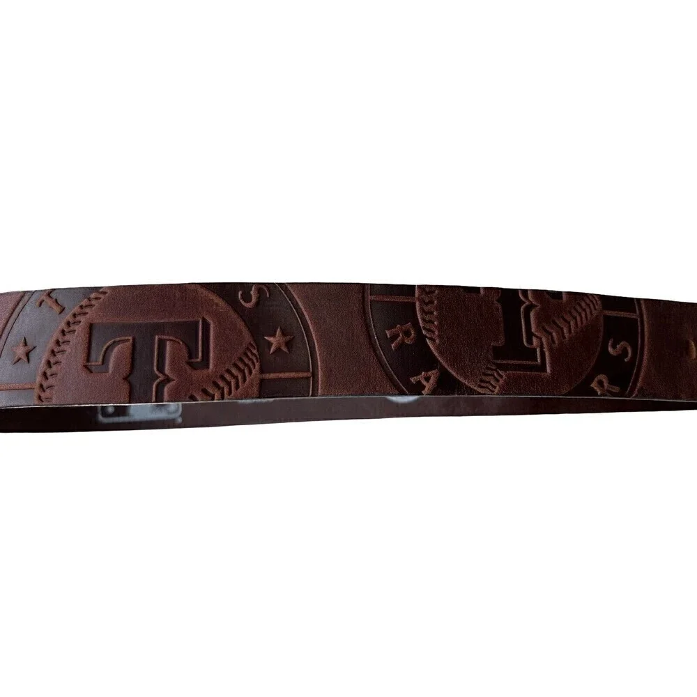 Texas Rangers Brandish Leather Belt - Brown - Very Good Condition - Size 32